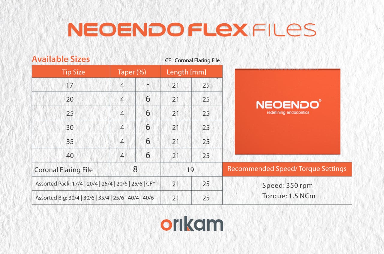 Neoendo Flex Files 20-4-25mm